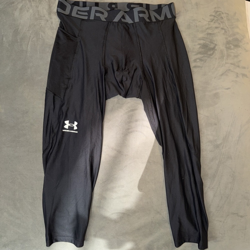 Under Armour Men's Heatgear Compression 3/4 Leggings Sz Large